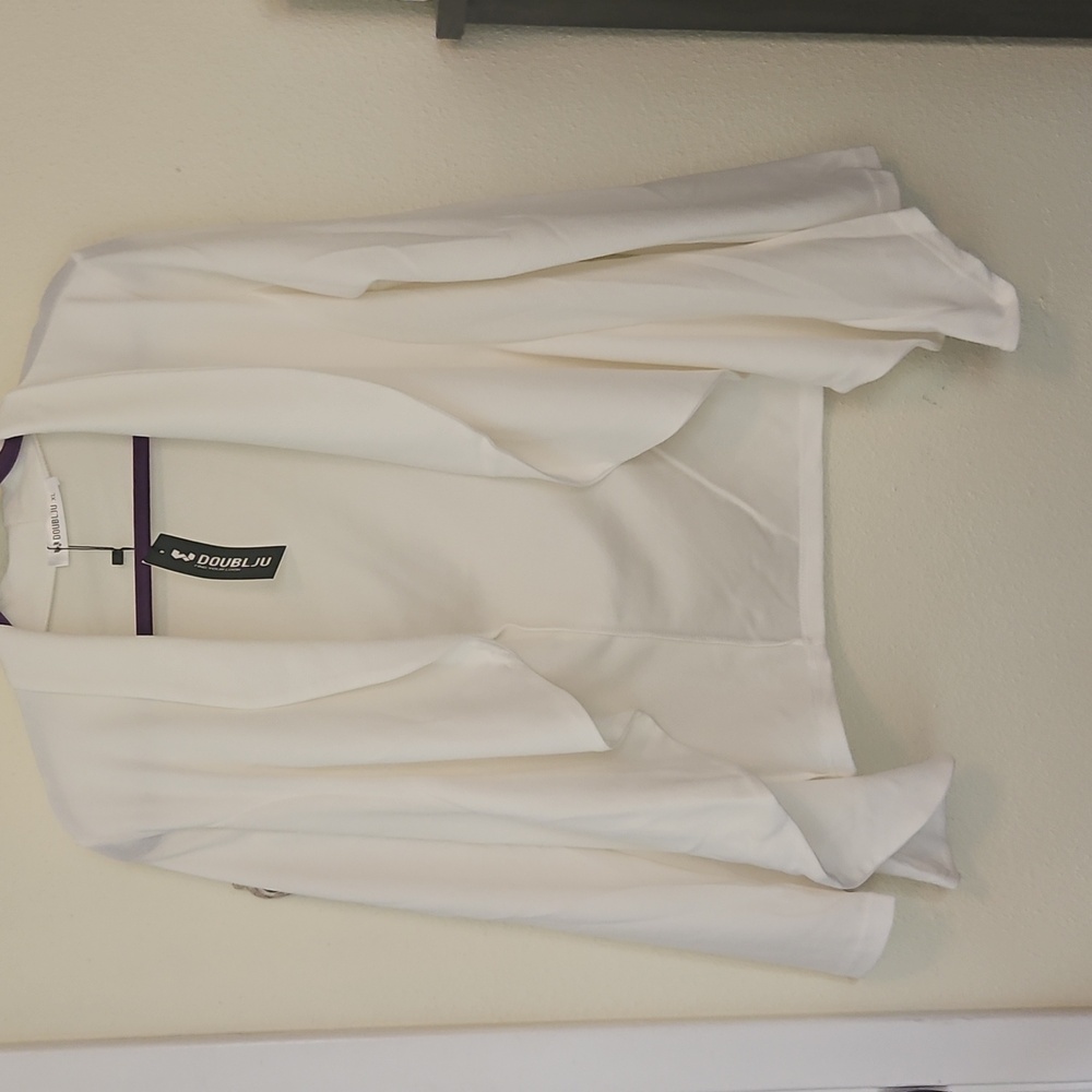 Doublju Cream Open Front Cardigan XL, New With Tags